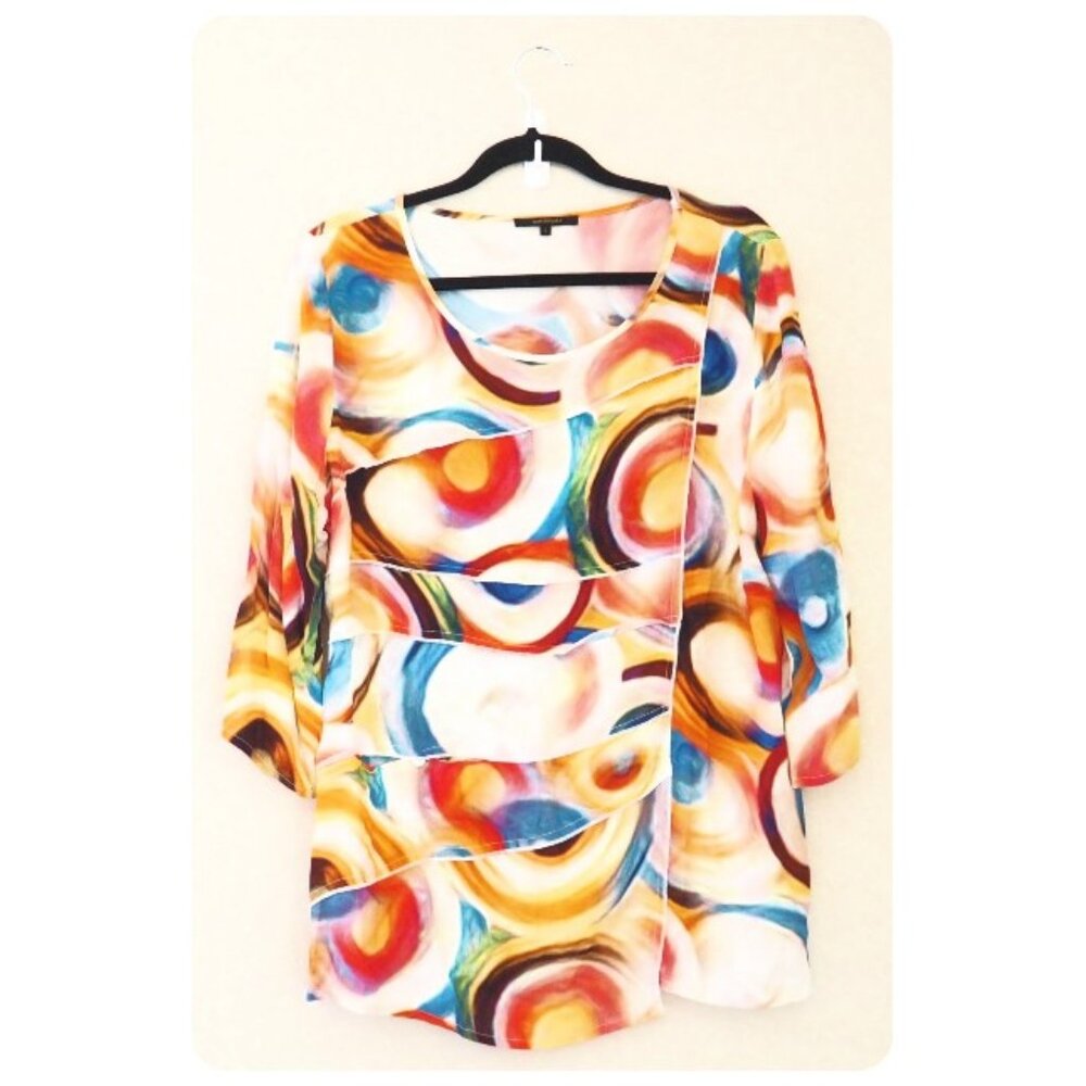 ! Radzoli Multicolor Blouse sz L